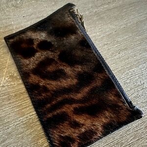 John Varvatos - Extremely Rare Limited Edition Faux Fur Credit Card Zip Wallet